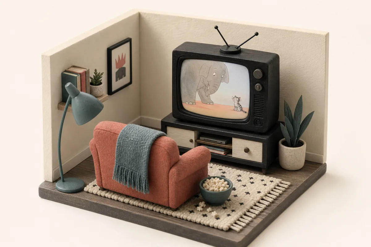 Anytime Tales 1991: Classic stories by Tony Ross and David McKee adapted for TV — Editorial illustration