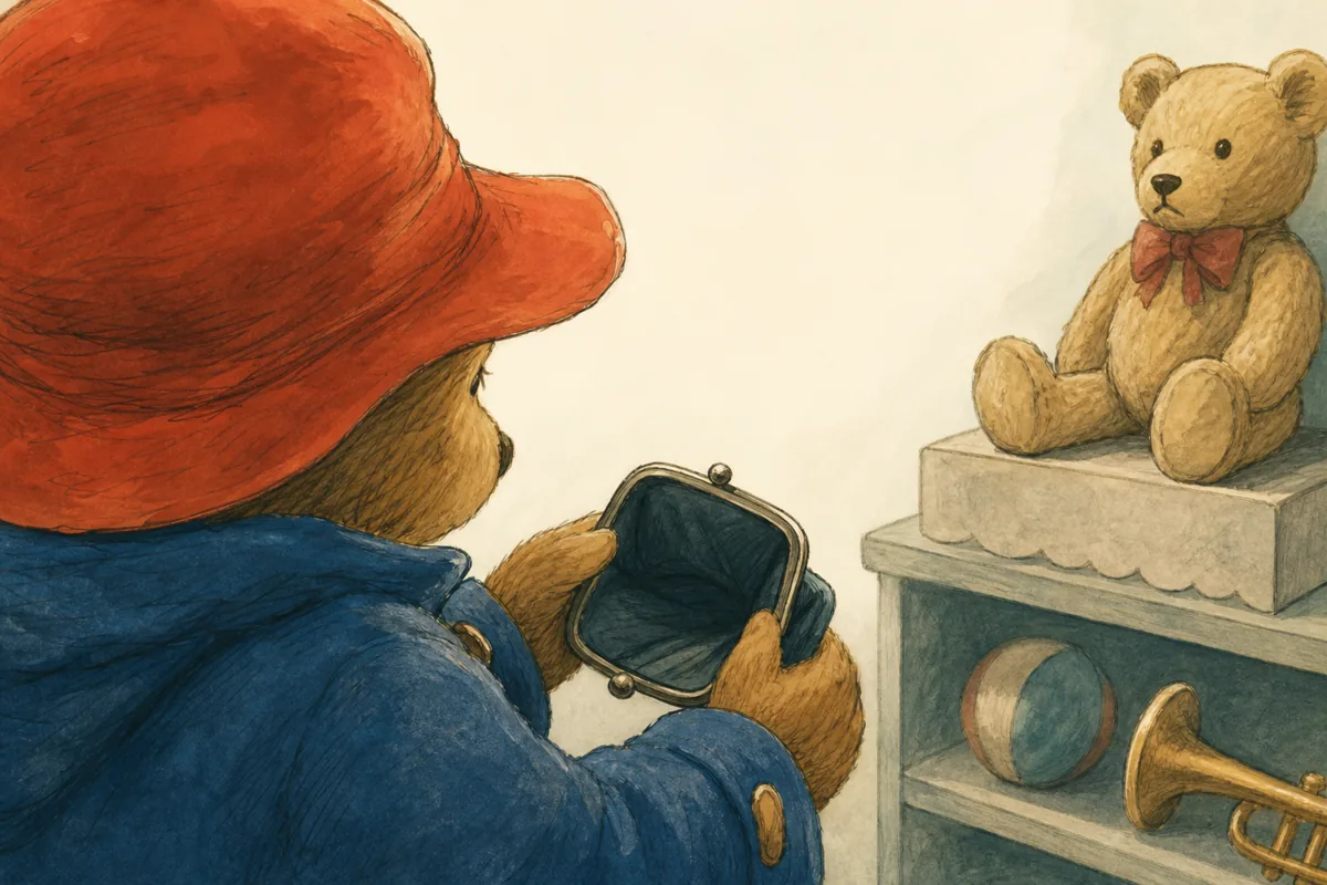 Paddington's Birthday Bonanza 1986 animated special — Editorial illustration